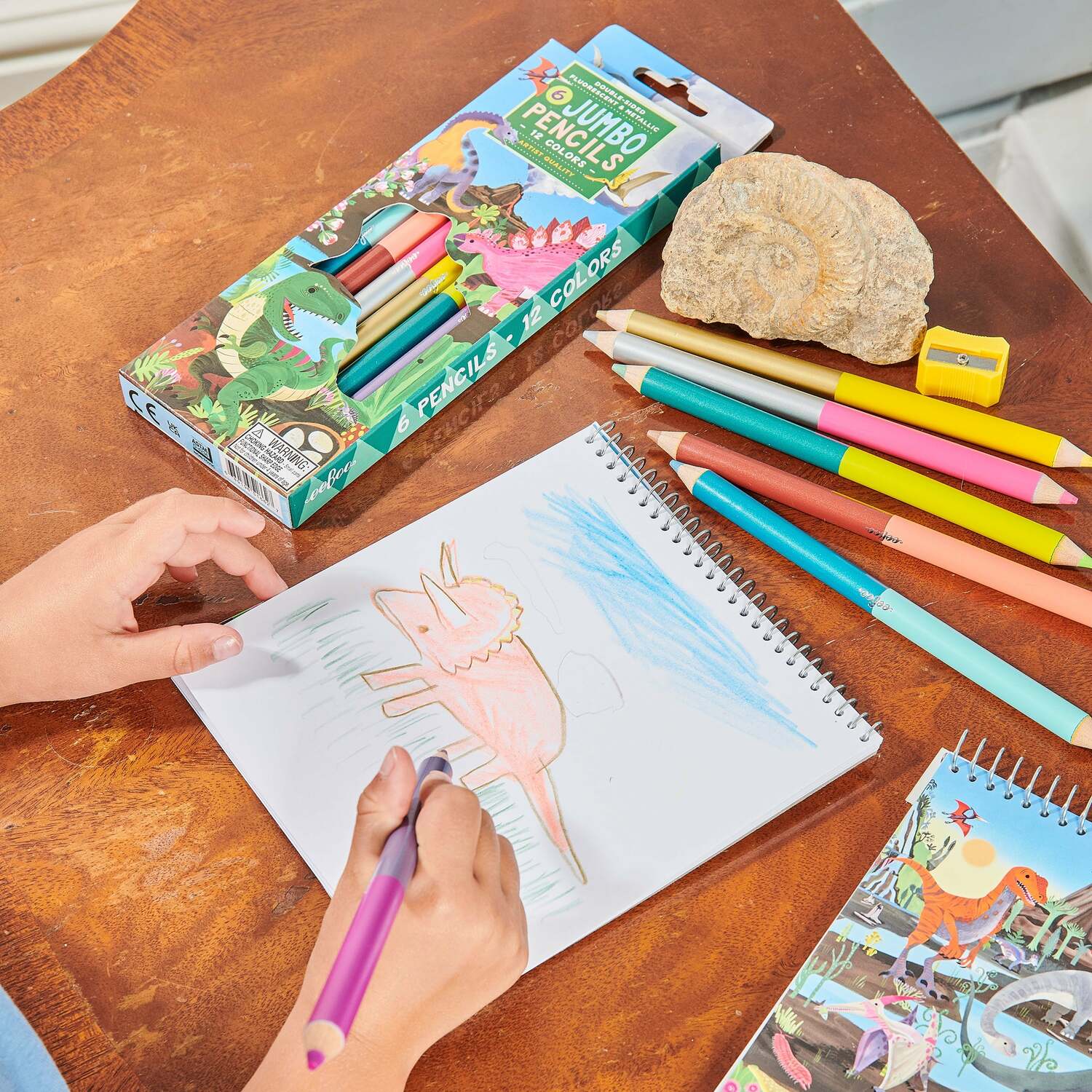 Dinosaur Special Pencils (6 JUMBO pencils)