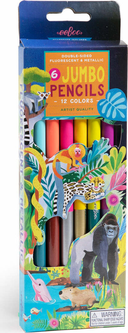 Rainforest Special Pencils (6 JUMBO pencils)
