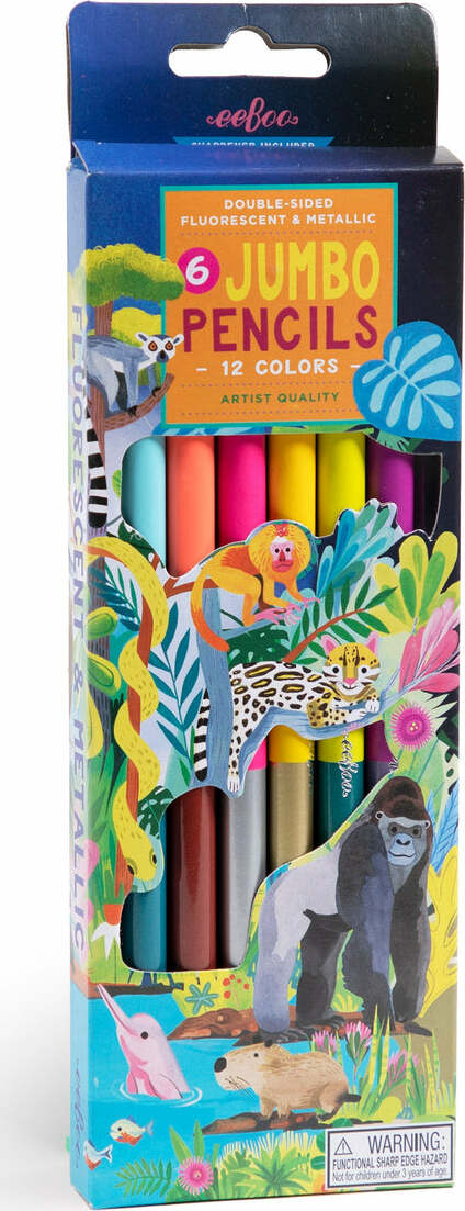 Rainforest Special Pencils (6 JUMBO pencils)