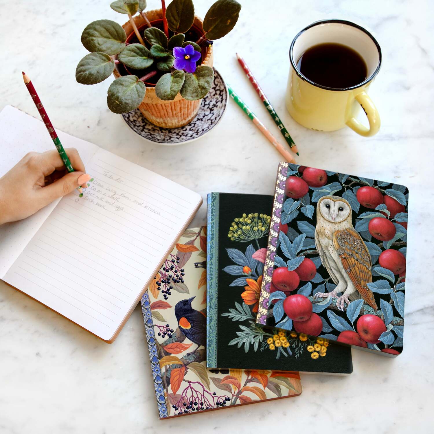 Autumn Blackbirds (luxe gilded journal)