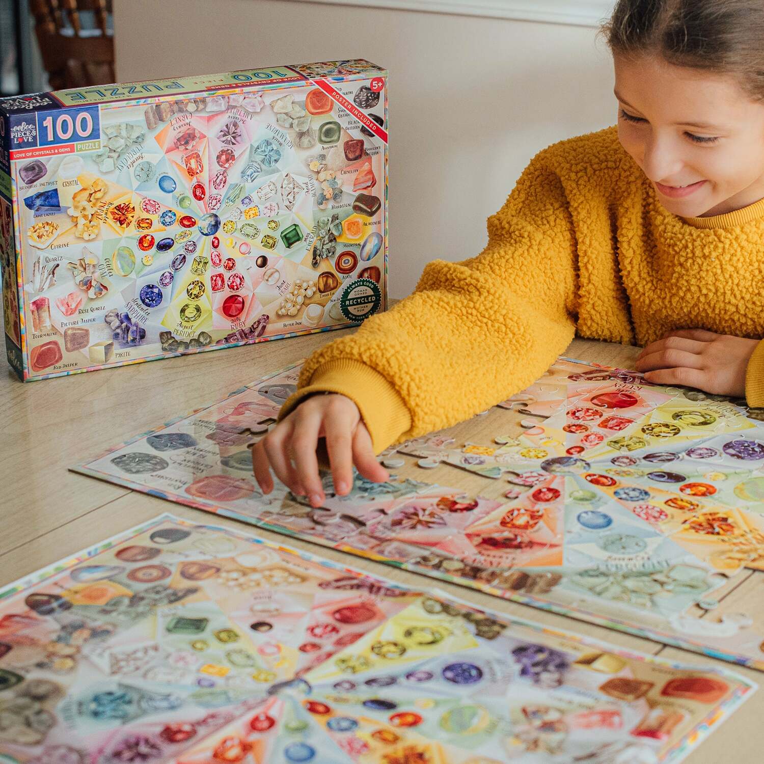 Love of Crystals & Gems (100 piece puzzles)