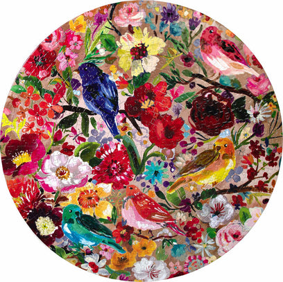 Birds & Blossoms (500 piece round puzzles)