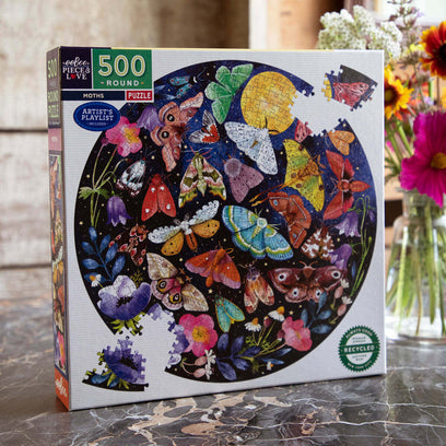Moths (500 piece round puzzles)