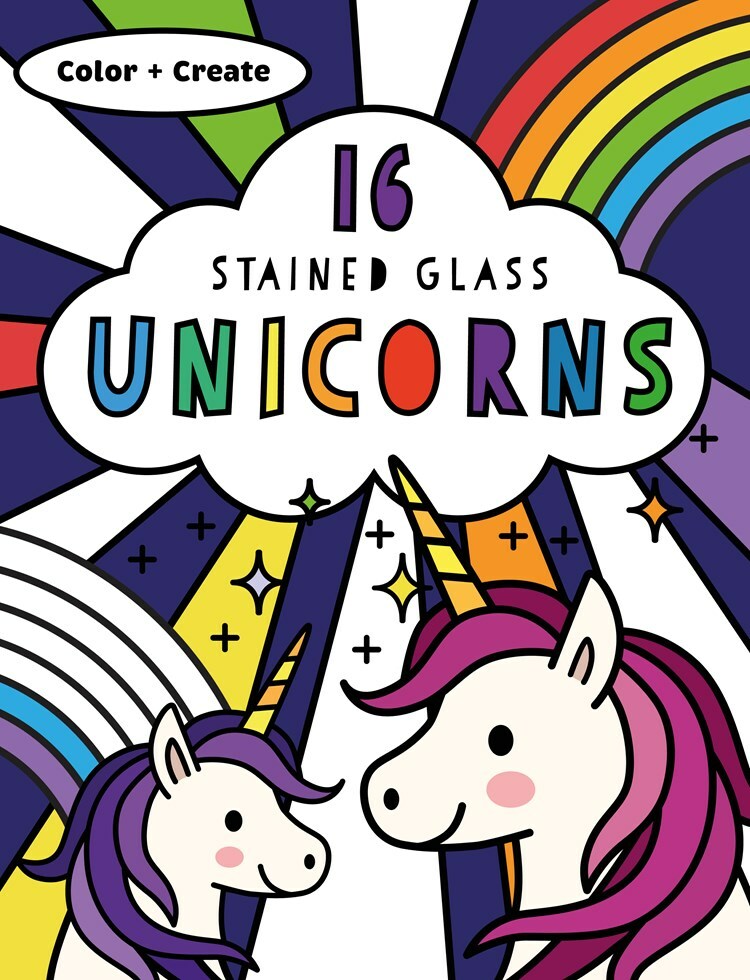 Stained Glass Coloring Unicorns