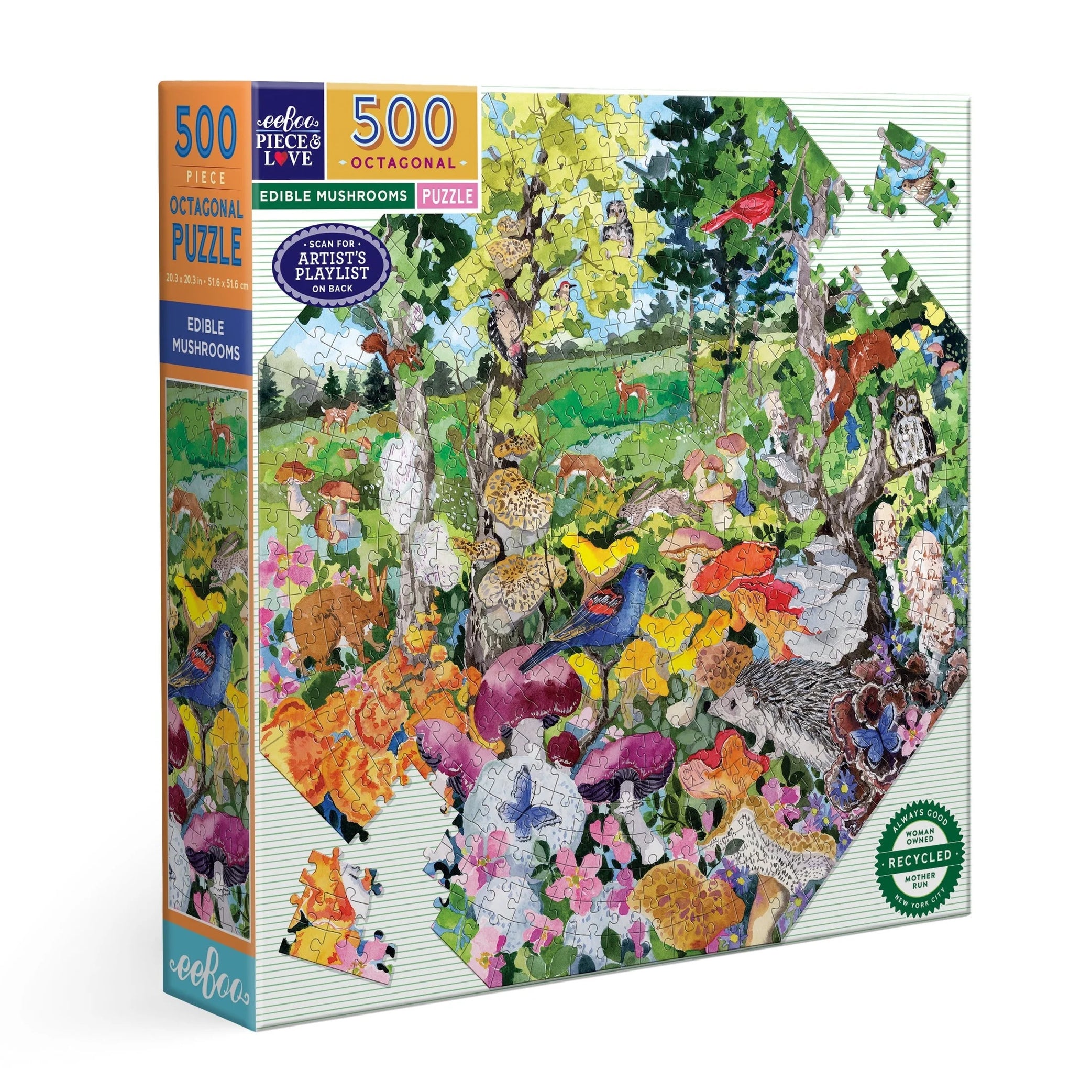 Edible Mushroom Octagon Puzzle (500 pc)