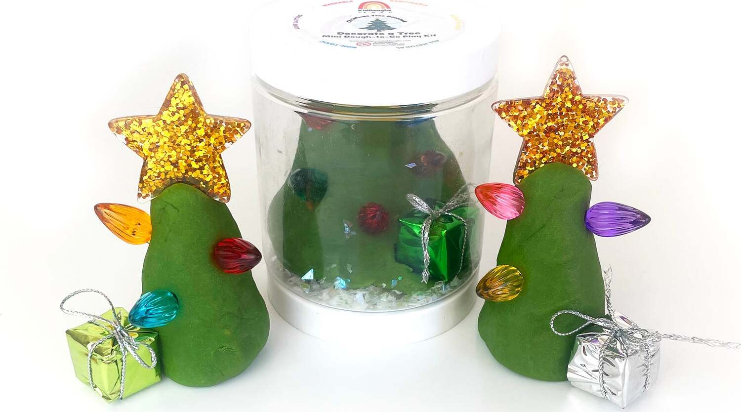 Decorate a Tree Mini Play Dough-to-Go Jar