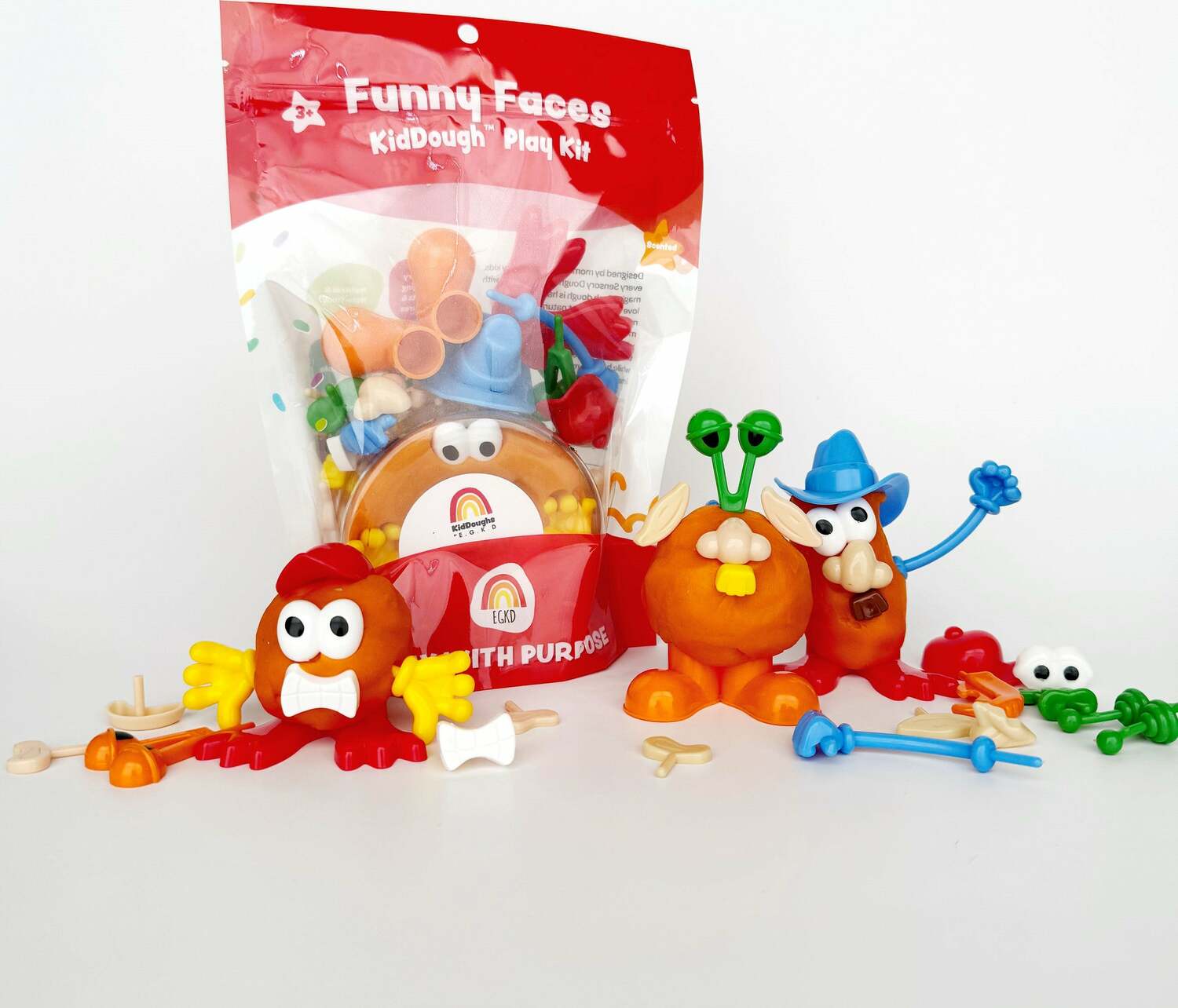 Funny Faces (Mango Tango) KidDough Play Kit