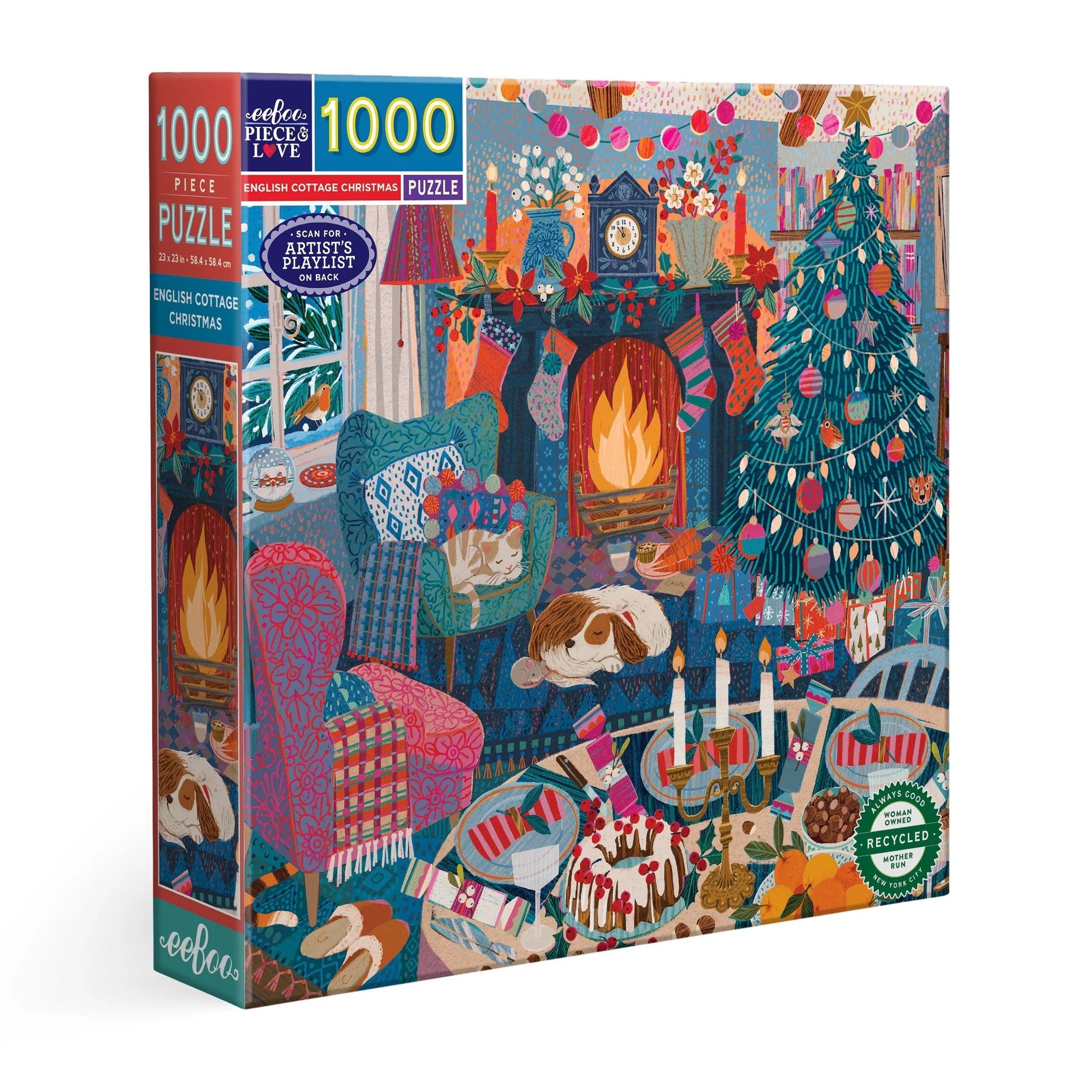 English Cottage Christmas Puzzle (1000 piece)