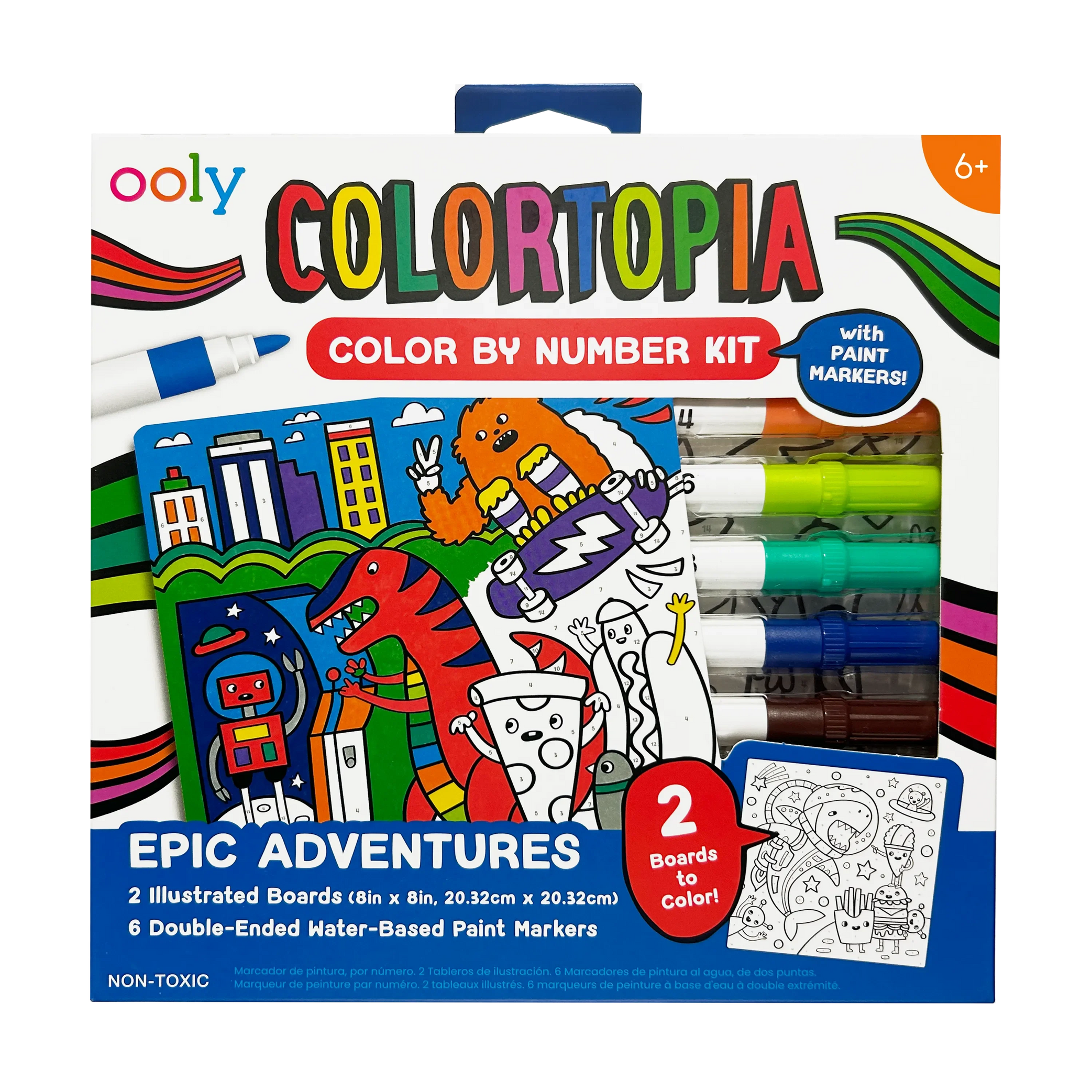 Colortopia: Paint by Number Paint Marker Kit - Epic Adventures