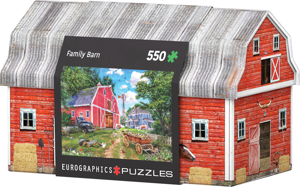 Family Barn Tin 550-Piece Puzzle