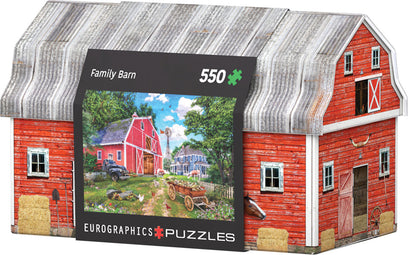 Family Barn Tin 550-Piece Puzzle
