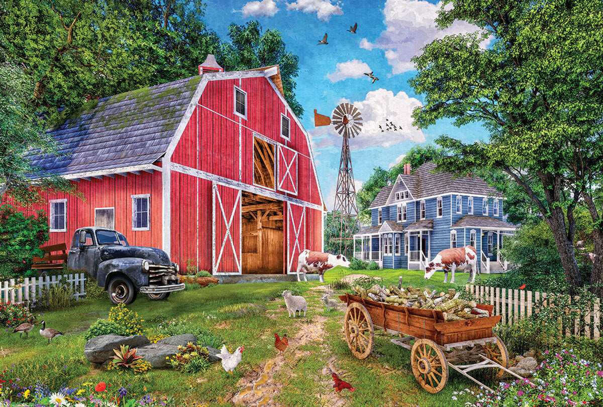 Family Barn Tin 550-Piece Puzzle