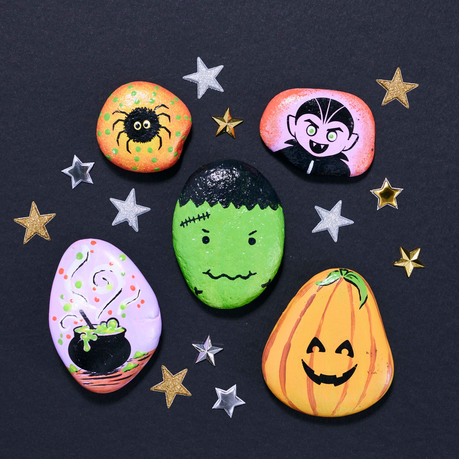 Halloween Hide & Seek Rock Painting