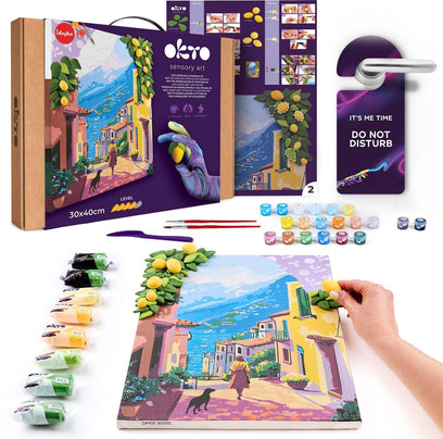 OKTO Air-Dry Clay 3D Painting Kit - Kit Lemon Weekend (11.8 x 15.7 in)