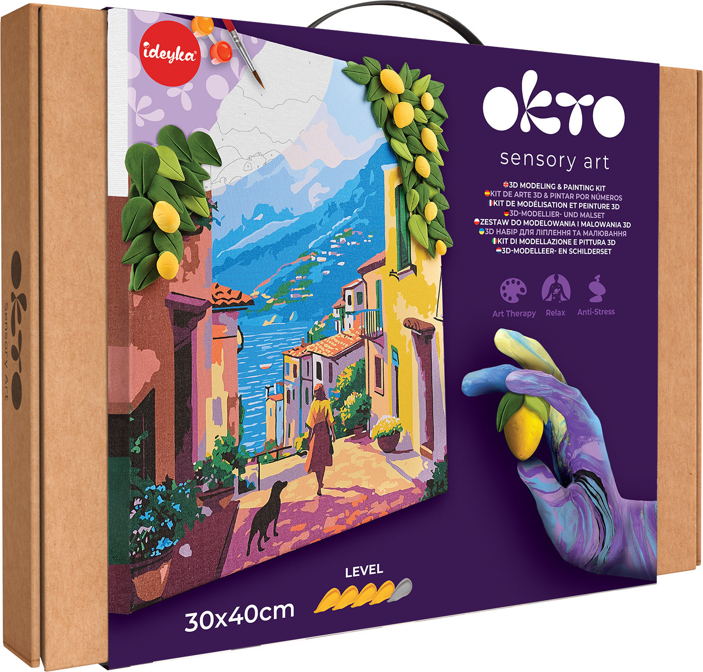 OKTO Air-Dry Clay 3D Painting Kit - Kit Lemon Weekend (11.8 x 15.7 in)