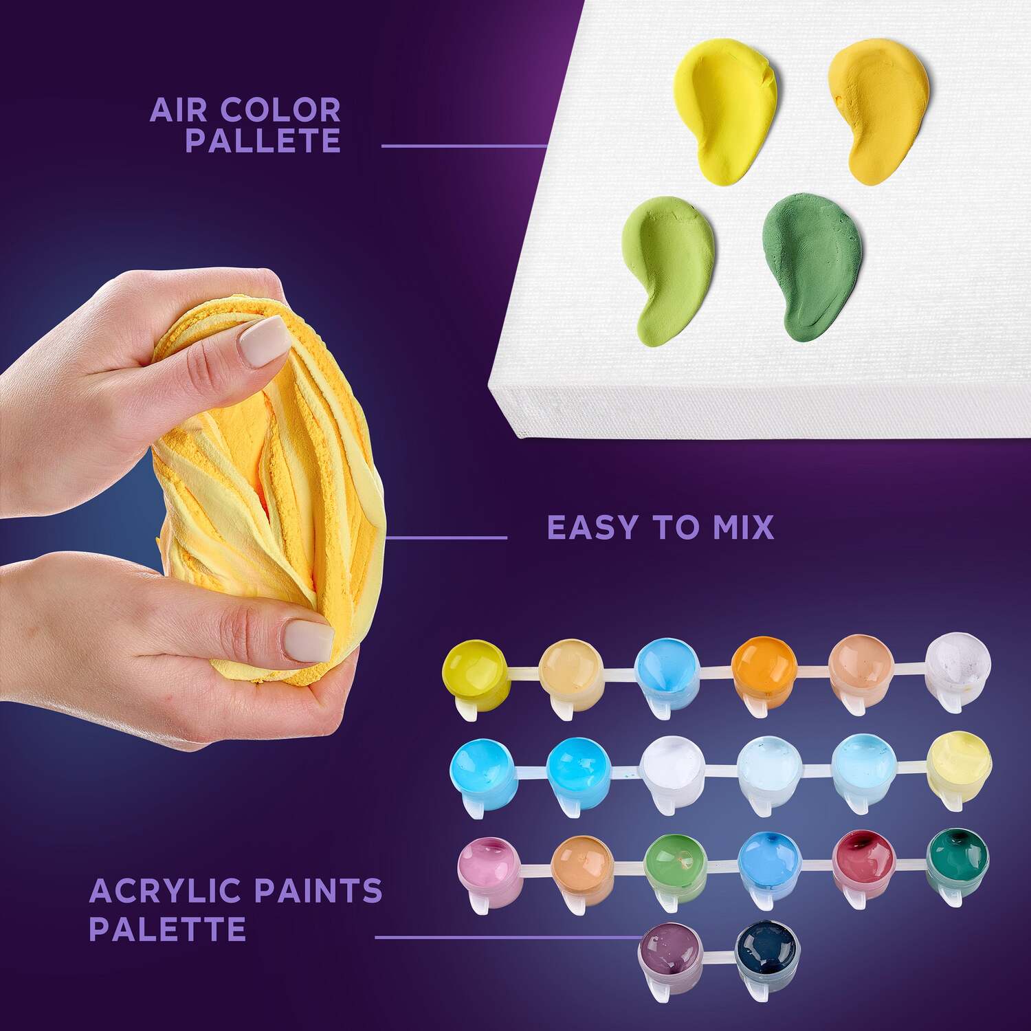 OKTO Air-Dry Clay 3D Painting Kit - Kit Lemon Weekend (11.8 x 15.7 in)