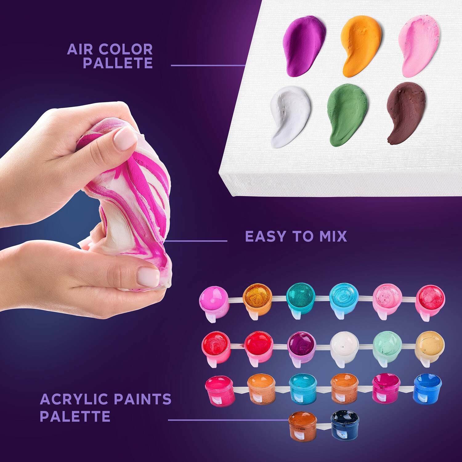 OKTO Air-Dry Clay 3D Painting Kit - Kit Hummingbirds (11.8 x 15.7 in)