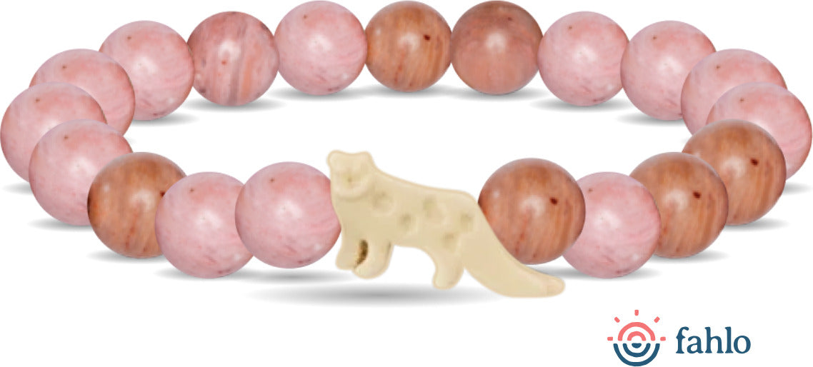 Fahlo Snow Leopard Tracking Bracelet - Wildflower Pink 