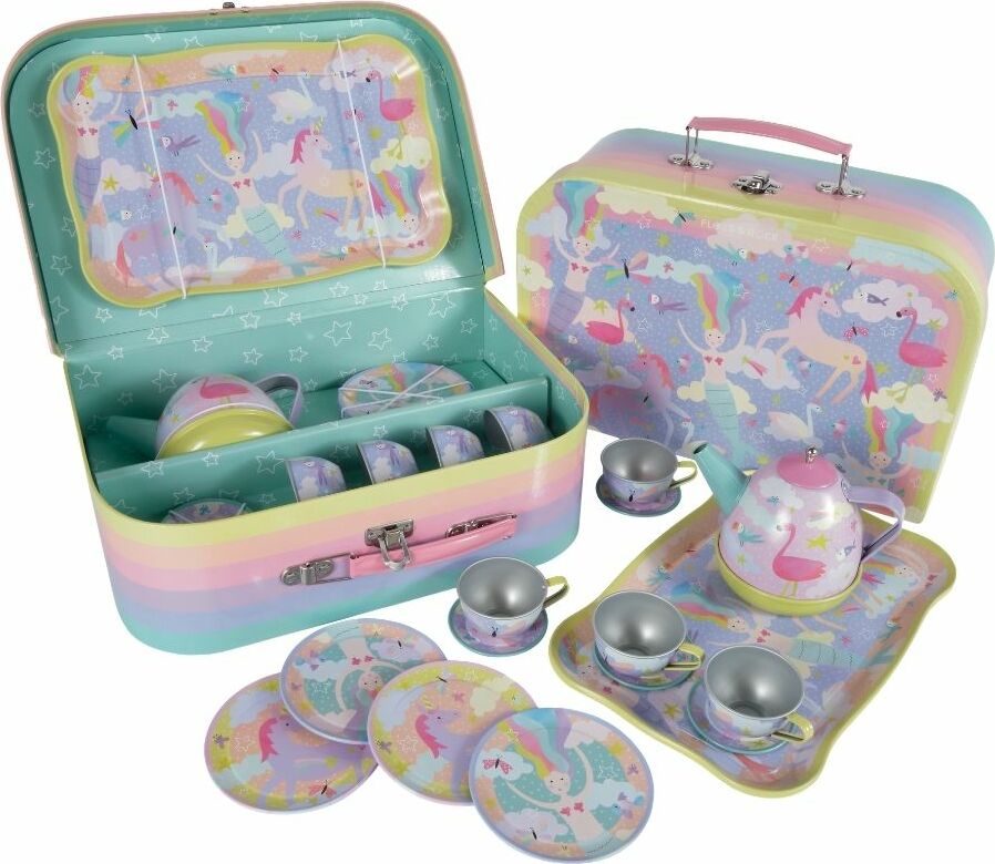 Fantasy 15pc Musical Tin Tea Set