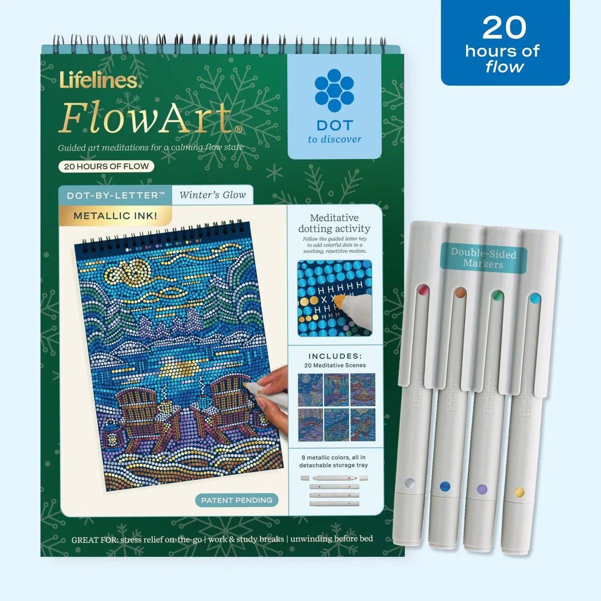 FlowArt® - Dot-By-Letter, Winter's Glow - Metallic Ink