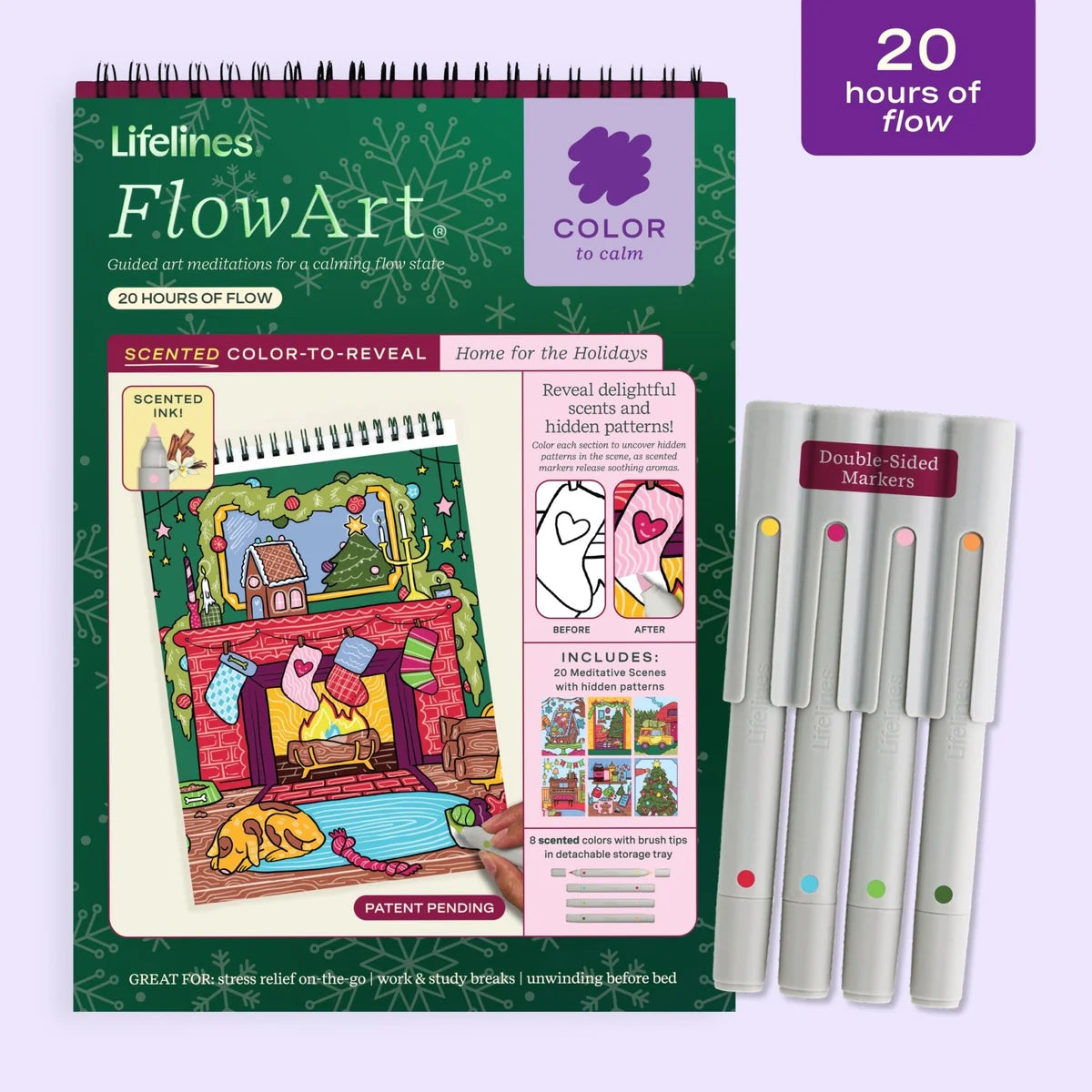 FlowArt® - Scented Color-to-Reveal, Home for the Holidays