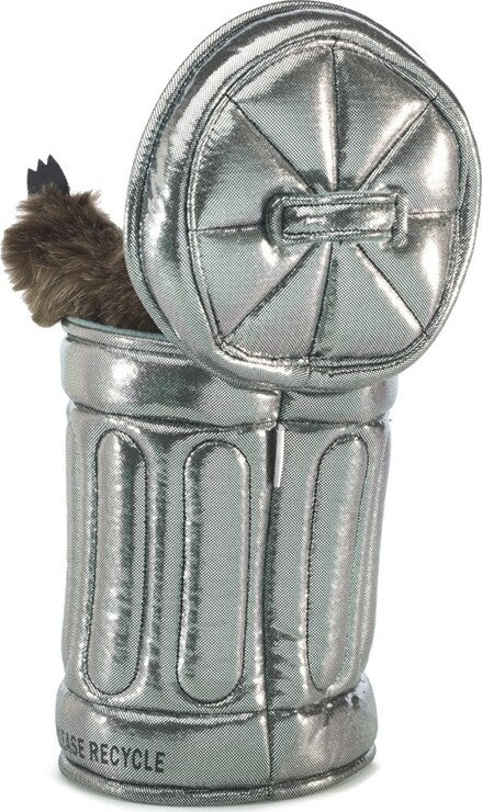 Raccoon in Garbage Can Hand Puppet