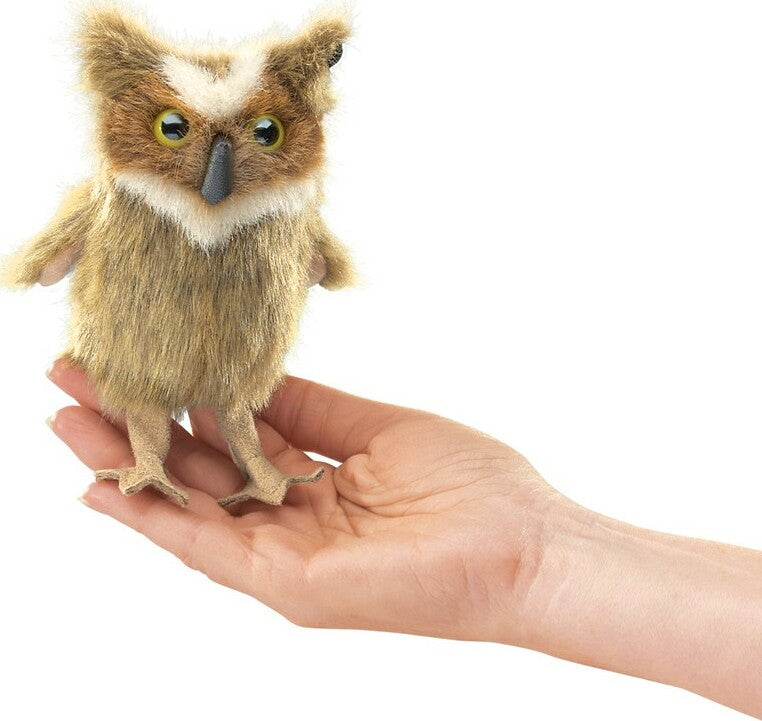 Mini Owl, Great Horned Finger Puppet