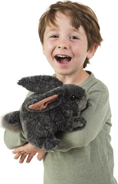 Rabbit, Gray Bunny Hand Puppet