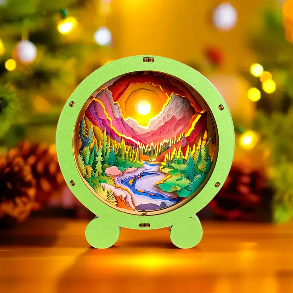 Forest Sunset 3D Puzzle Night Lamp