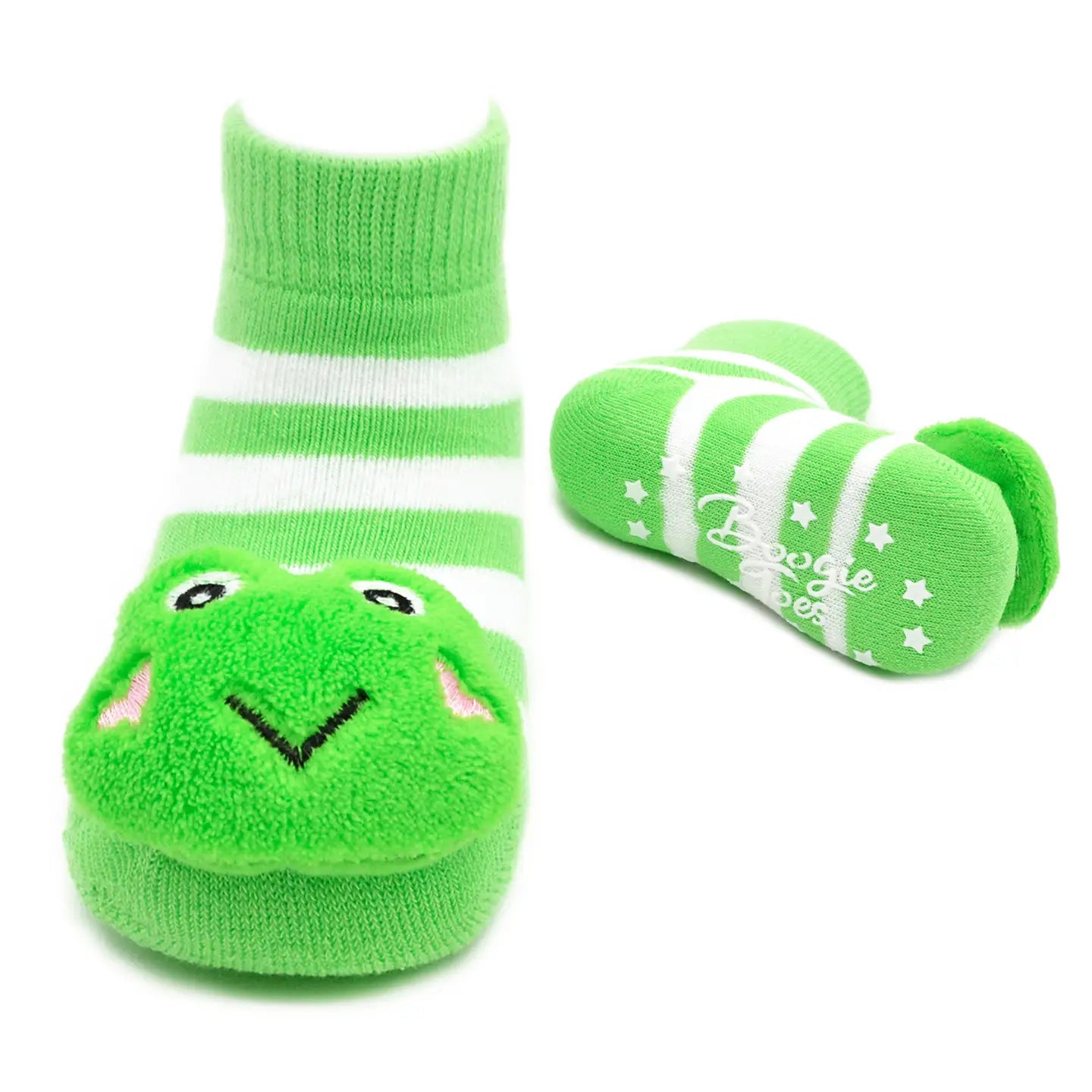 Green Frog Boogie Toes Rattle Socks 1-2Y