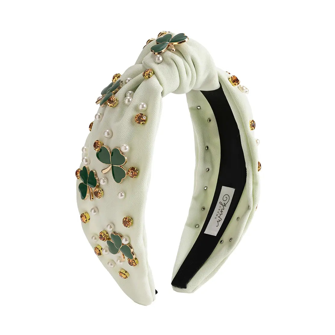Shamrock Pearl St Patrick's Day Gemstone Headband Size: Small
