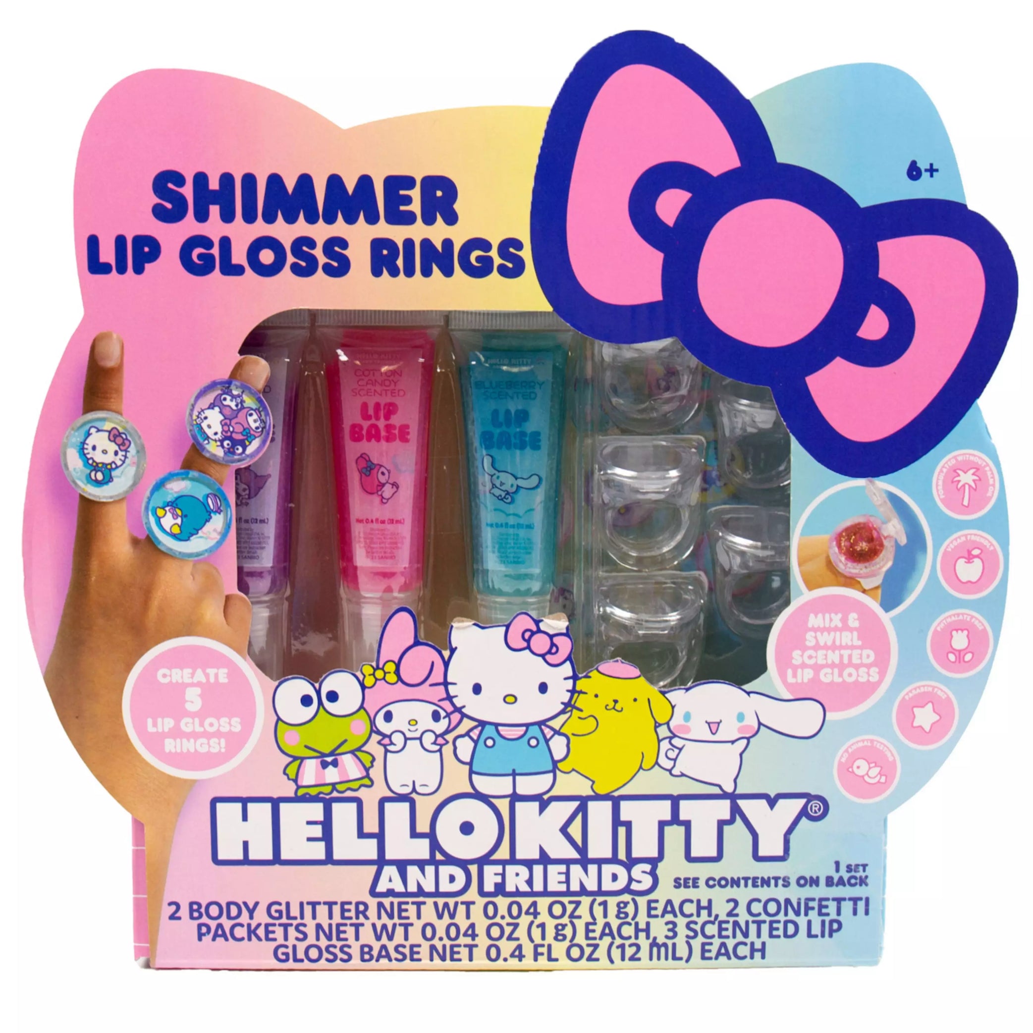 Hello Kitty Shimmer Lip Gloss Rings