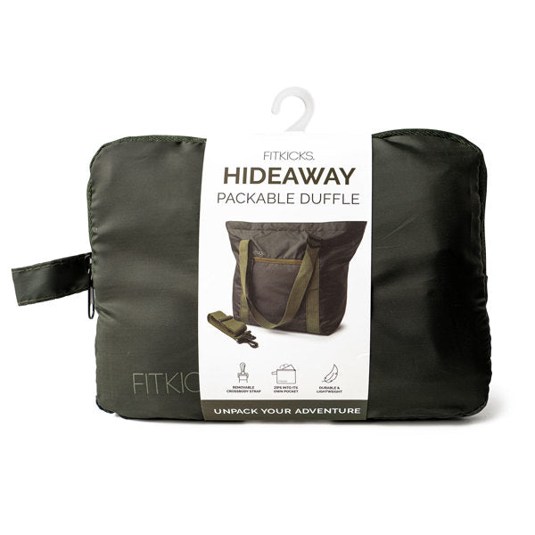 FITKICKS Hideaway Packable Duffle Bag, Green