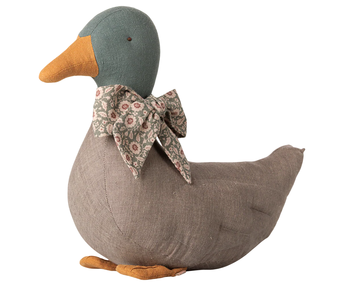 Duck with Bow, Grey