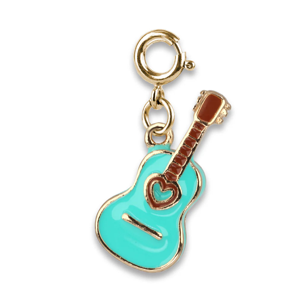 Gold Rebel Girls Guitar Charm