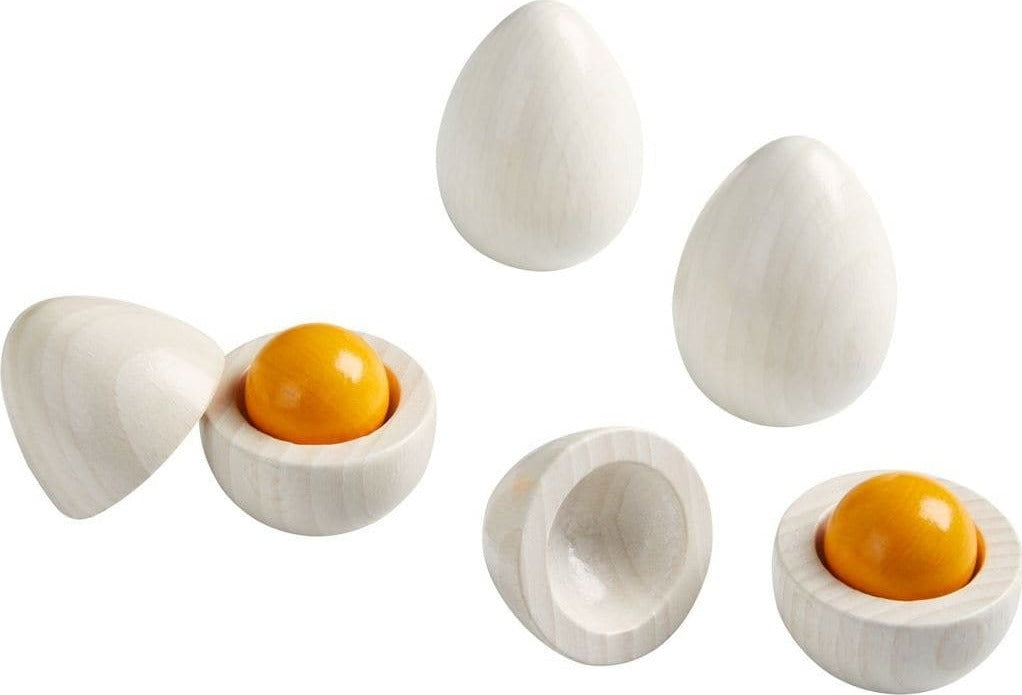 Wooden Eggs with Removable Yolk Play Food