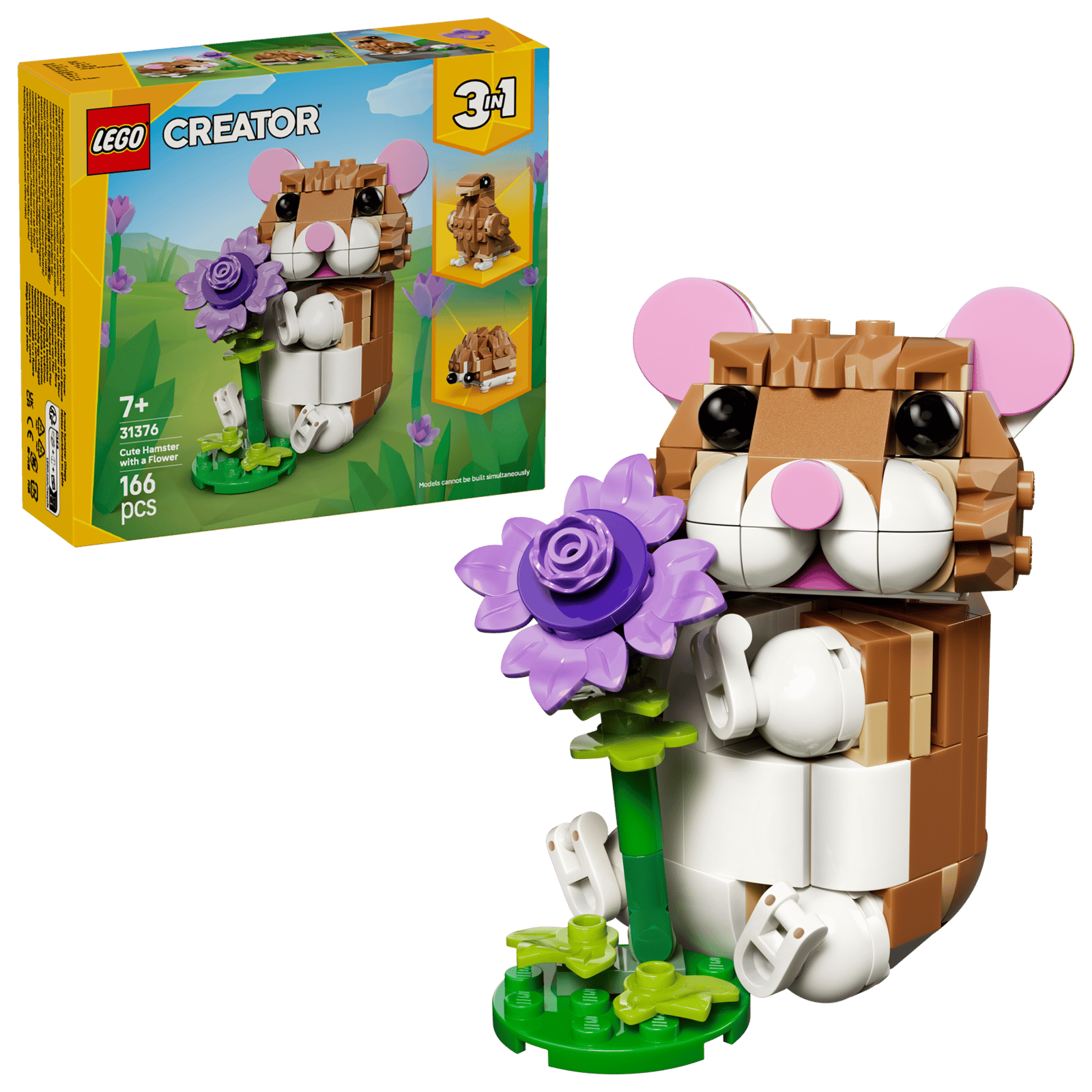 Cute Hamster with a Flower
