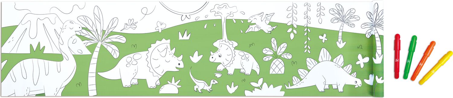 Dinosaur Doodle Paper Roll