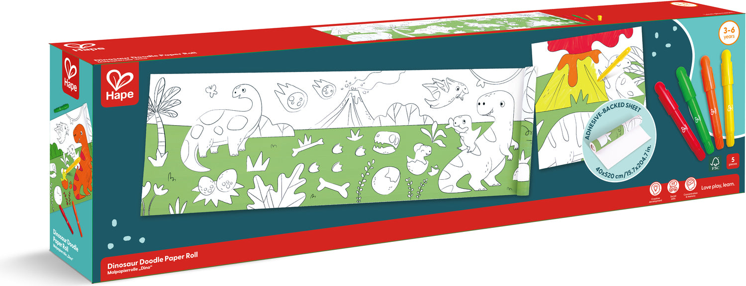 Dinosaur Doodle Paper Roll