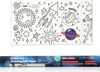 Coloring Rolling with Bonus Crayon - Space