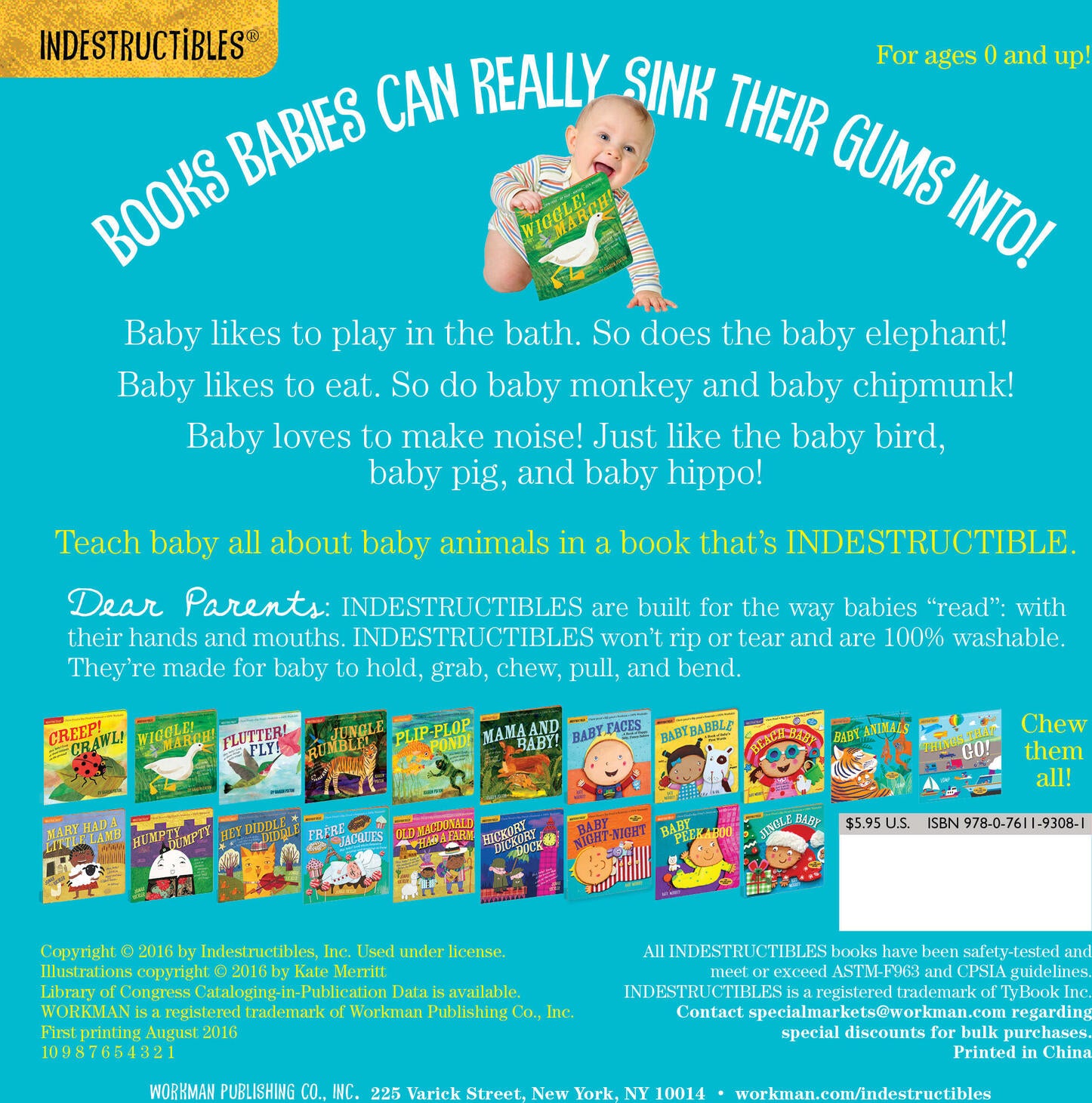 Indestructibles: Baby Animals: Chew Proof · Rip Proof · Nontoxic · 100% Washable (Book for Babies, Newborn Books, Safe to Chew)