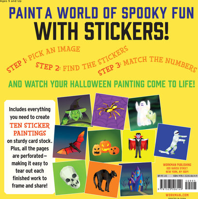 Paint by Sticker Kids: Halloween: Create 10 Pictures One Sticker at a Time! Includes Glow-in-the-Dark Stickers