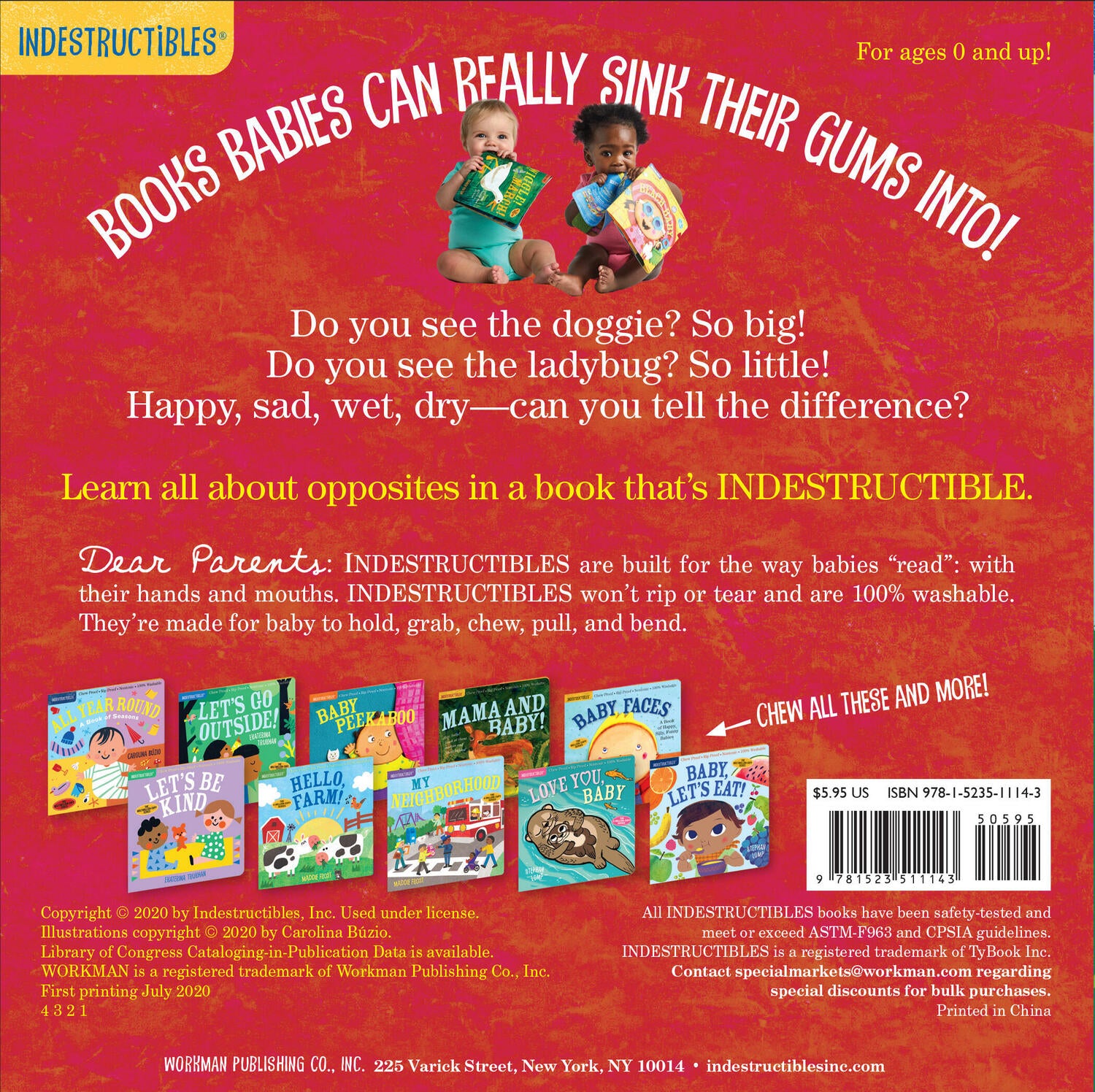 Indestructibles: Big and Little: A Book of Opposites: Chew Proof · Rip Proof · Nontoxic · 100% Washable (Book for Babies, Newborn Books, Safe to Chew)