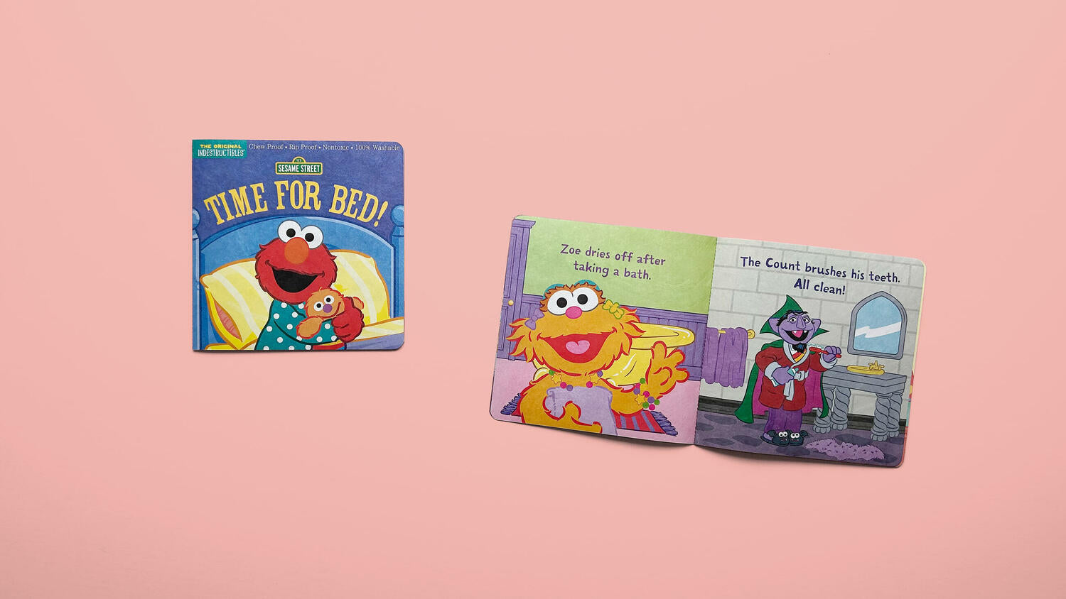 Indestructibles: Sesame Street: Time for Bed!: Chew Proof · Rip Proof · Nontoxic · 100% Washable (Book for Babies, Newborn Books, Safe to Chew)