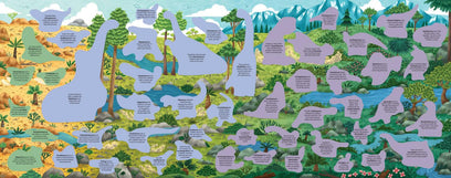 The World of Dinosaurs Sticker Poster: Includes a Big 15" x 38" Poster, 50 Colorful Stickers, and Fun Facts