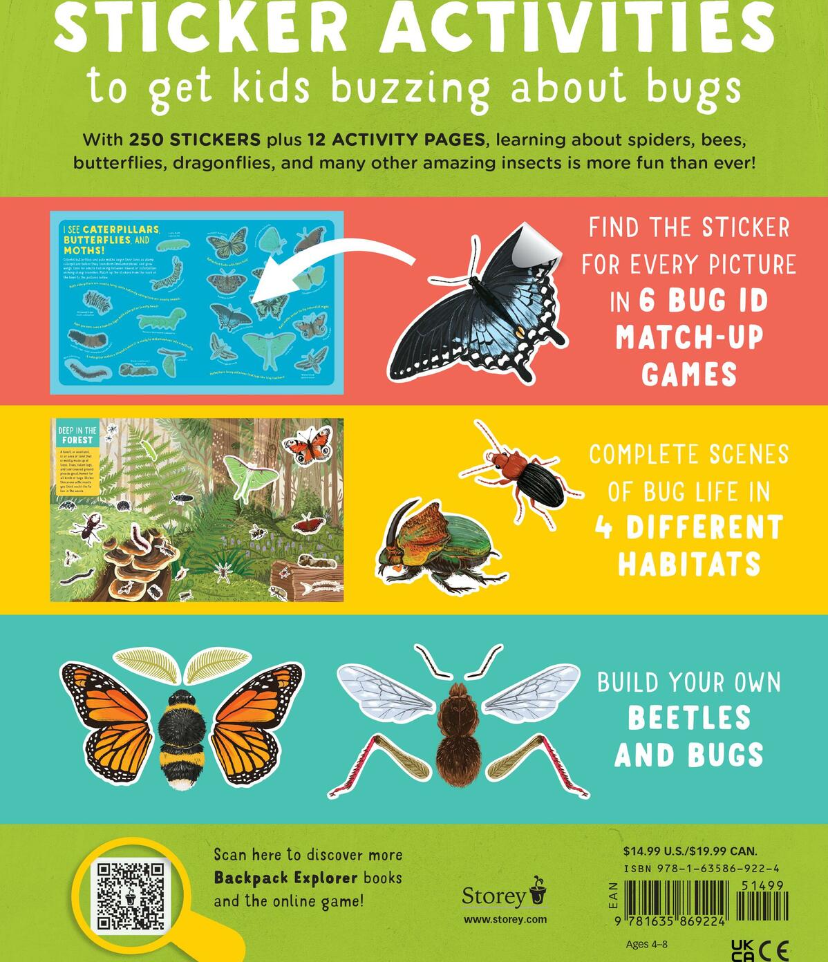 Backpack Explorer Stickers: Bug Adventure: 250 Stickers plus Play & Learn Activities