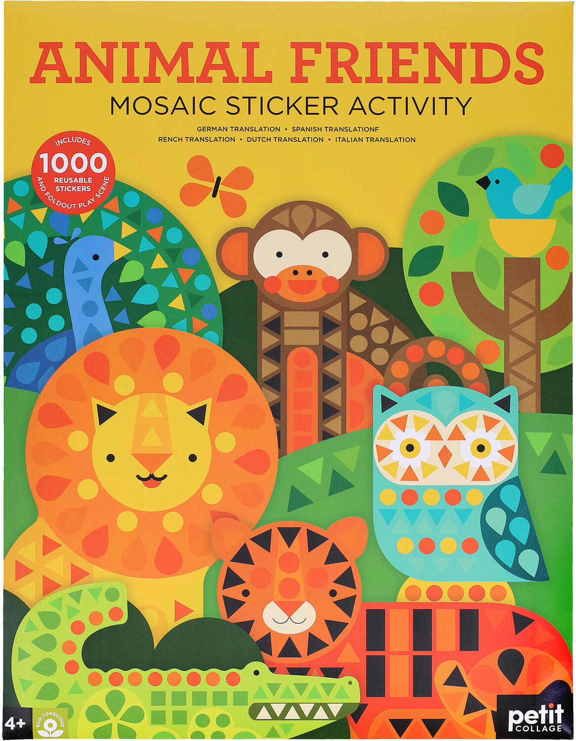 Mosaic Sticker Activity: Animal Friends