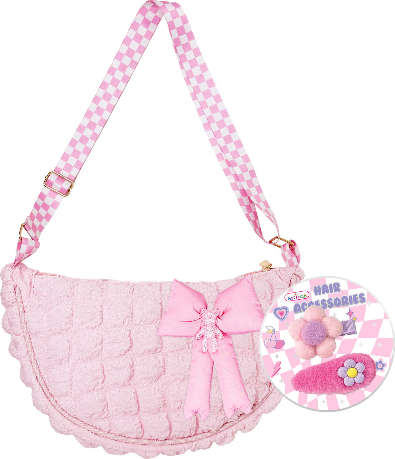 Bowtiful Puffer Crossbody Bag, Bowtiful