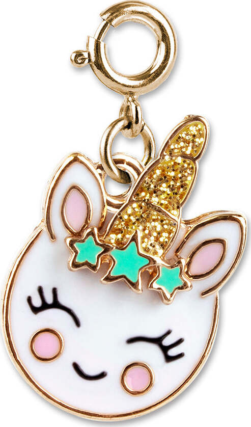 Gold Unicorn Smiley Charm