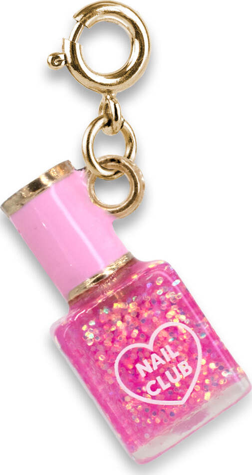 Gold Glitter Nail Polish Charm